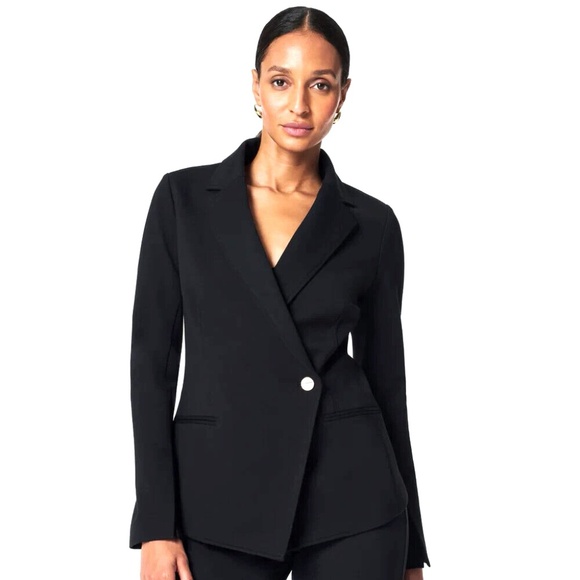 Unworn Spanx The Perfect Asymmetrical Blazer in Black - Picture 1 of 13